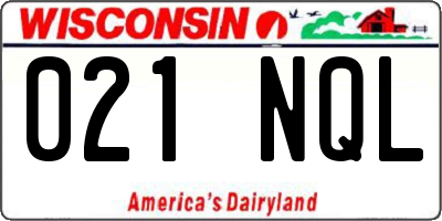 WI license plate 021NQL