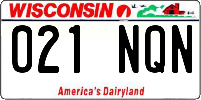 WI license plate 021NQN