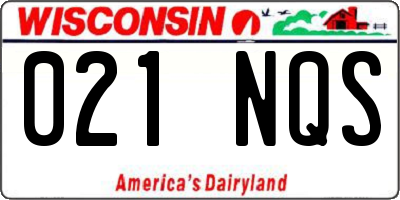 WI license plate 021NQS