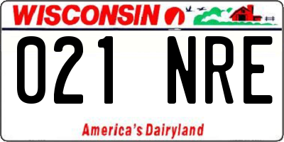 WI license plate 021NRE