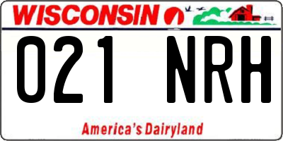 WI license plate 021NRH