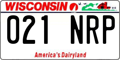 WI license plate 021NRP