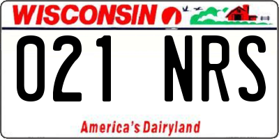 WI license plate 021NRS