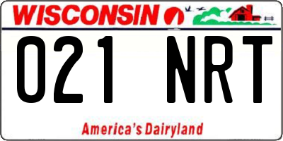 WI license plate 021NRT