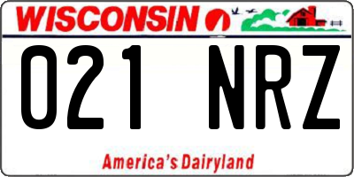 WI license plate 021NRZ
