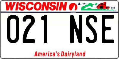 WI license plate 021NSE