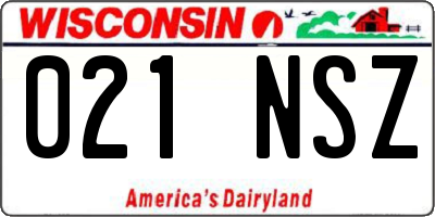WI license plate 021NSZ