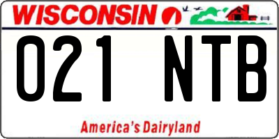 WI license plate 021NTB