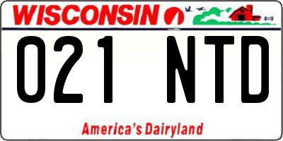 WI license plate 021NTD