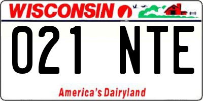 WI license plate 021NTE