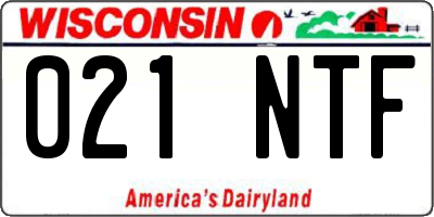 WI license plate 021NTF