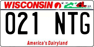 WI license plate 021NTG