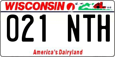 WI license plate 021NTH
