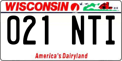 WI license plate 021NTI