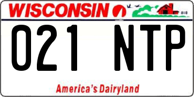 WI license plate 021NTP