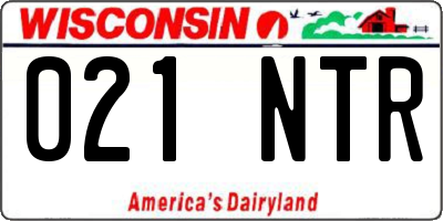 WI license plate 021NTR