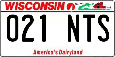 WI license plate 021NTS