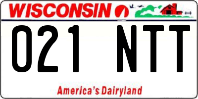 WI license plate 021NTT