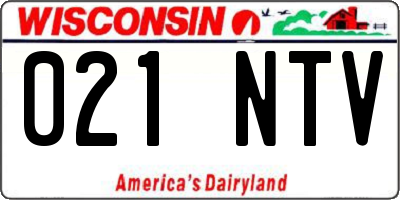 WI license plate 021NTV