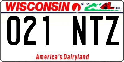 WI license plate 021NTZ