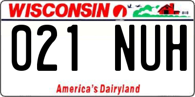 WI license plate 021NUH