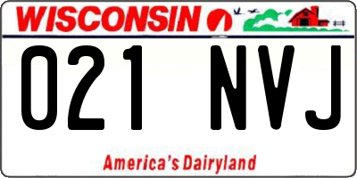 WI license plate 021NVJ