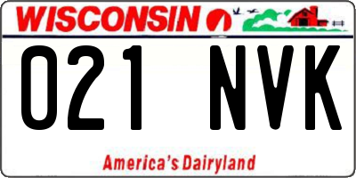 WI license plate 021NVK