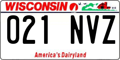 WI license plate 021NVZ