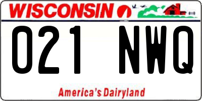 WI license plate 021NWQ