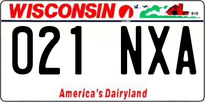 WI license plate 021NXA