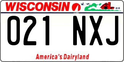 WI license plate 021NXJ