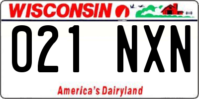 WI license plate 021NXN