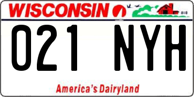 WI license plate 021NYH