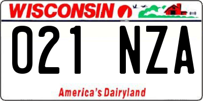 WI license plate 021NZA