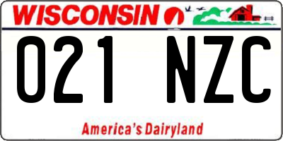 WI license plate 021NZC