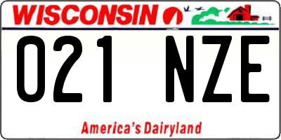 WI license plate 021NZE