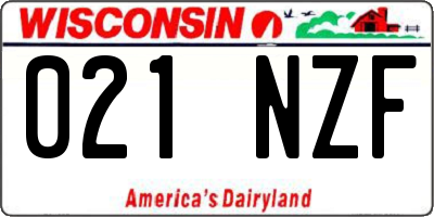 WI license plate 021NZF