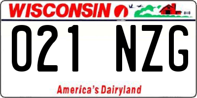 WI license plate 021NZG