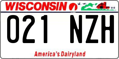 WI license plate 021NZH