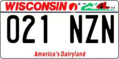 WI license plate 021NZN