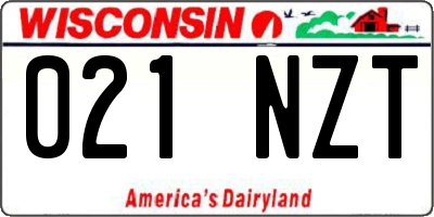 WI license plate 021NZT