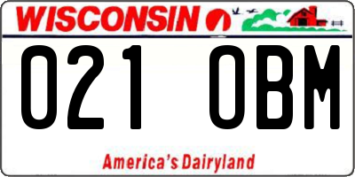 WI license plate 021OBM