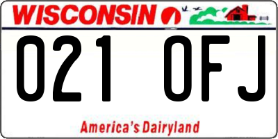 WI license plate 021OFJ