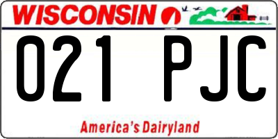WI license plate 021PJC