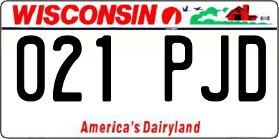 WI license plate 021PJD