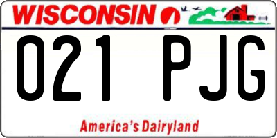 WI license plate 021PJG