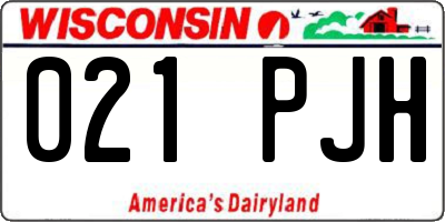 WI license plate 021PJH