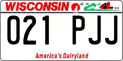WI license plate 021PJJ