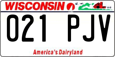 WI license plate 021PJV