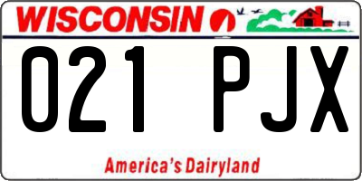WI license plate 021PJX